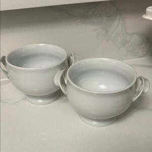 Cordon Bleu Elegant White Onion Soup Bowls Set
